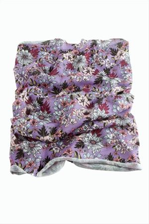 Çiçek Desenli Baff Boyunluk - Lila