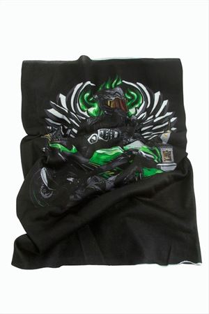 Motorcu Desenli Baff Boyunluk - Siyah