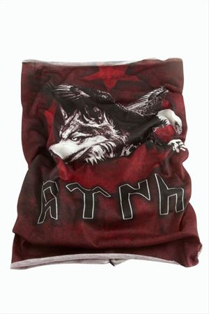 Kurt Desenli Baff Boyunluk - Bordo