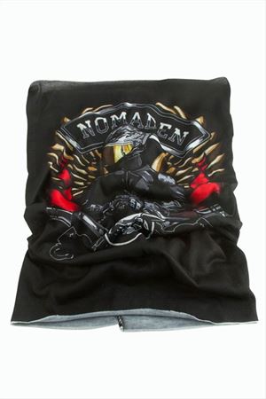 Motorcu Desenli Baff Boyunluk - Siyah