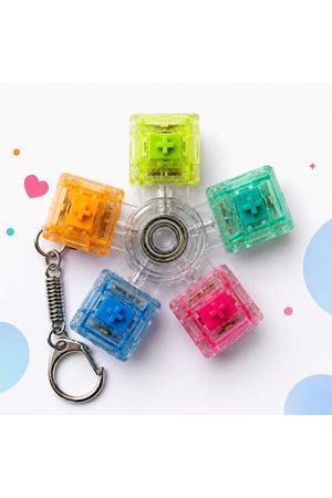 Mekanik Switch Klavye Stres Çarkı - Renkli Tuşlu Fidget Oyuncak