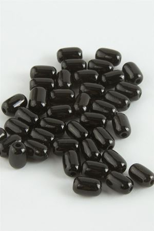 6*8 mm Oval Cam Boncuk 1 KG - Siyah