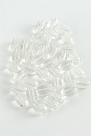 6*8 mm Oval Cam Boncuk 1 KG - Şeffaf