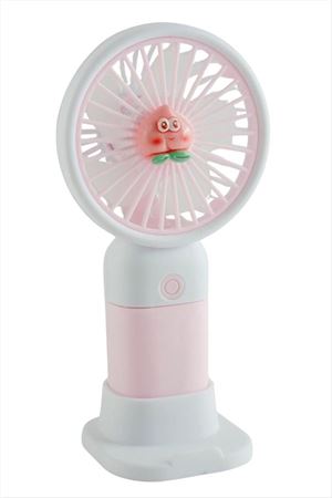 Meyveli Şarjlı El Fanı Vantilatör - Açık Pembe