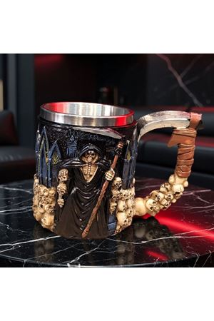 3D İskelet Tasarımlı - Paslanmaz Çelik İçli - Gotik Kupa Bardak