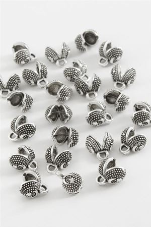 8 mm Ay Yıldız Tesbih Kapama Aparatı 50 Gram - Gümüş Rengi