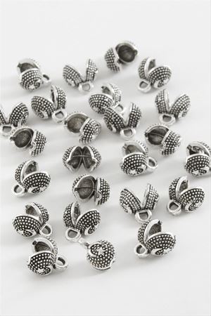 6 mm Ay Yıldız Tesbih Kapama Aparatı 50 Gram - Gümüş Rengi