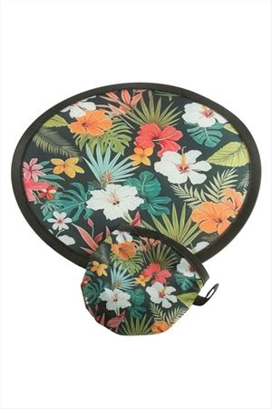 Çiçek Kore Yelpaze 20 cm - Siyah