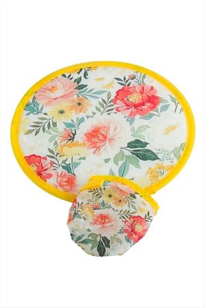 Çiçek Kore Yelpaze 20 cm - Sarı