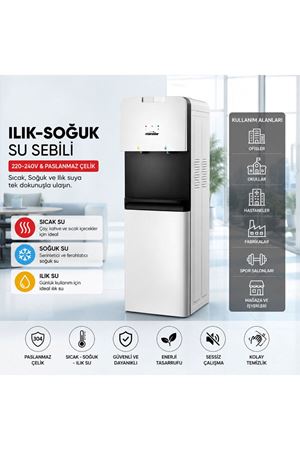 Su Sebili - Sıcak, Ilık ve Soğuk Su Seçenekli - Üstten Yüklemeli