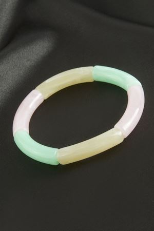 Zr Model Silindir Plastik Bileklik - Ebruli