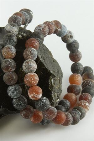 Akik Taşı Mat 8 mm - Kahverengi