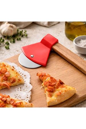 Pizza Kesici - Balta Tasarımlı - Ahşap Saplı - Paslanmaz Çelik Bıçaklı