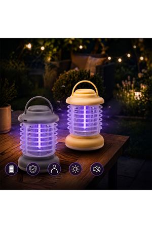 360° Korumalı UV Işıklı Sinek Kovucu - Kamp Tipi - Şarjlı Fener