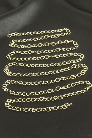 4 mm Oval Zincir 1 metre - Sarı