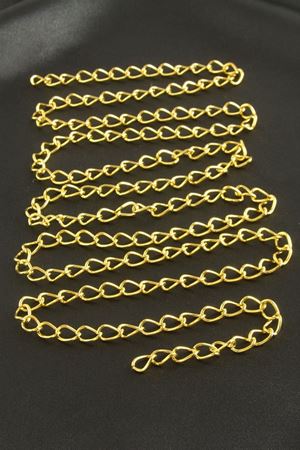 6 mm Oval Zincir 1 metre - Sarı