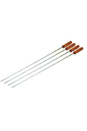 Ahşap Saplı Kalın Kare Mangal Şişi - 50 cm - Güvenli Tutuş