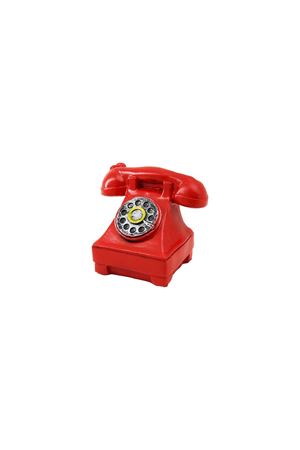 Kırmızı Ankesörlü Telefon Biblosu - Vintage Tasarım - Reçine Süs Eşyası