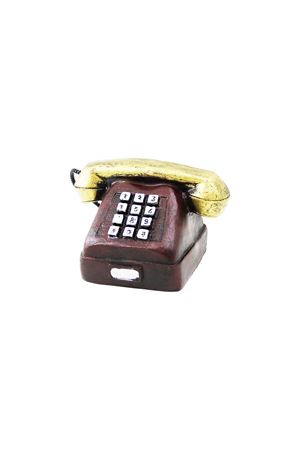 Ankesörlü Telefon Tasarımlı Vintage Dekoratif Biblo - Reçine Malzeme