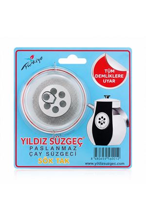 Sök Tak Çay Süzgeci – Paslanmaz Çelik Yıldız Tasarımlı Sökülebilir Çay Süzgeci