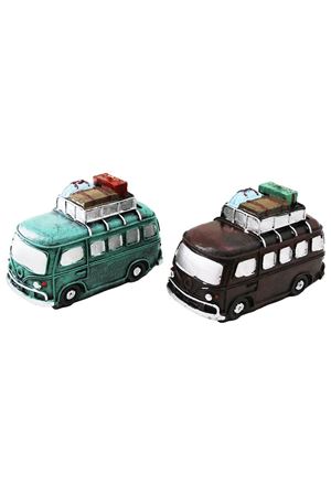 Nostaljik Otobüs Tasarımlı Biblo Kumbara - Dekoratif Model - Reçine
