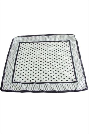 Benekli Zr Saten Fular 50*50 cm - Lacivert