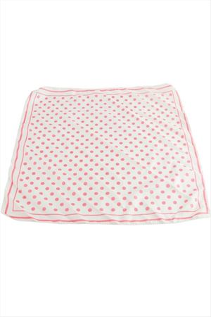 Benekli Desenli Zr Saten Fular 50*50 cm - Pembe