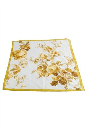 Çiçek Zr Saten Fular 50*50 cm - Sarı
