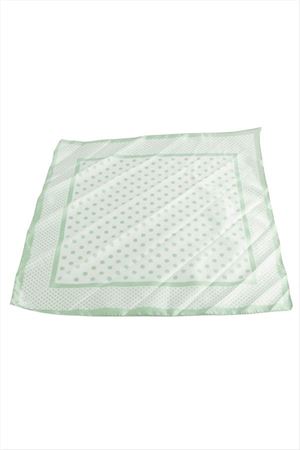 Benekli Zr Saten Fular 50*50 cm - Su Yeşili