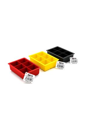 6 Bölmeli Kare Buz Kalıbı - Silikon - Renkli