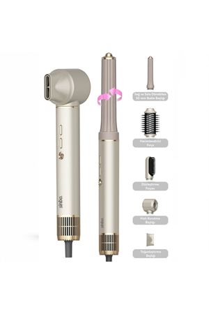 Sinbo Air Brush Saç Şekillendirme Cihazı - 5 Başlıklı - Rose Gold Renk