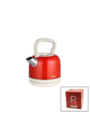 Sinbo Demlik Kettle Su Isıtıcı - Kırmızı - 2.2 Litre - Çelik - Retro Görünüm