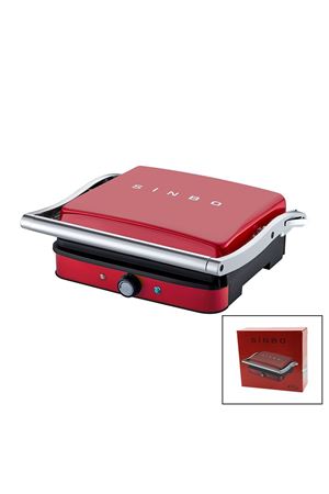 Sinbo Izgara ve Tost Makinesi - Retro Tasarım - Kırmızı Renk