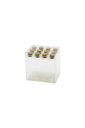 Boş Tüp Cam Şişe - 20 ml - Mantar Kapak