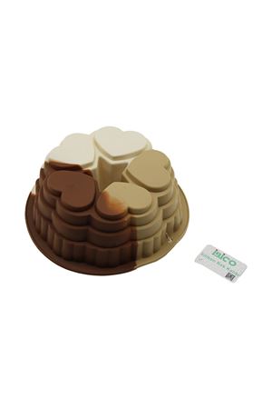 5 Dilim Kalp Tasarımlı Kek Kalıbı - Silikon - 9 cm Derinlik