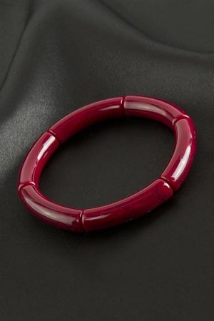 Zr Model Silindir Plastik Bileklik - Bordo