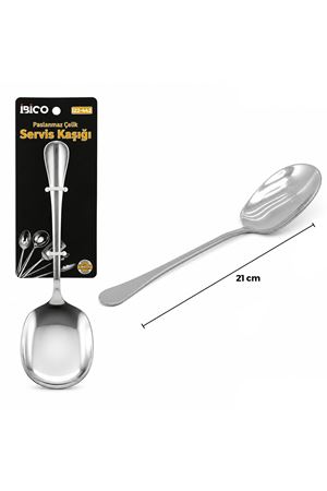 Metal Servis Kaşığı - 21 cm - Krom Renk