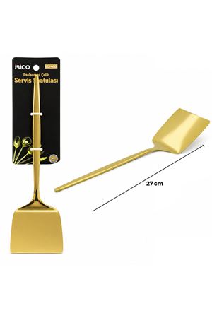 Metal Servis Spatulası - Gold Renk - 27 cm