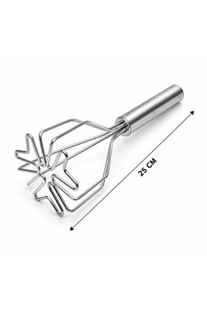 Patates Ezici - Kalp Şekilli - Paslanmaz Çelik - 26 cm Uzunluk
