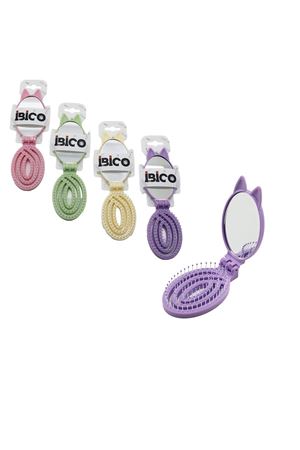Aynalı Çocuk Tarağı - Katlanır - Oval - Plastik