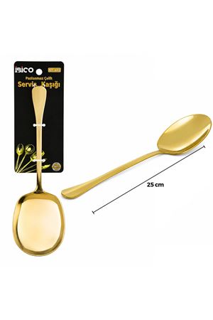 Metal Servis Kaşığı - 25 cm - Gold Renk
