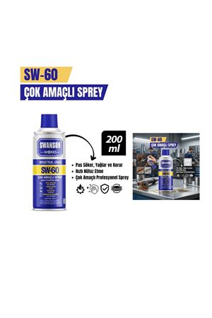 Çok Amaçlı Yağlayıcı Sprey - 200 ml - Pas Sökücü - Profesyonel Sprey