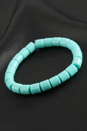 Zr Model Silindir Plastik Bileklik - Turkuaz