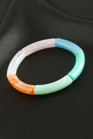 Zr Model Silindir Plastik Bileklik - Ebruli