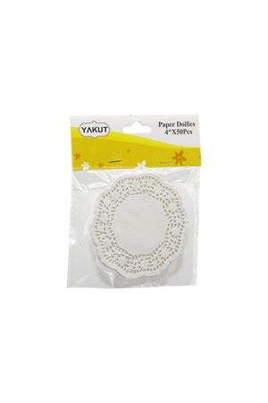 Kağıt Bardak Altlığı Seti - 50'li Paket - Dantel Tasarımlı