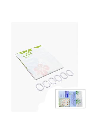 PVC Duş Perdesi - Çift Kanatlı - 12 Halkalı - 90x180 cm