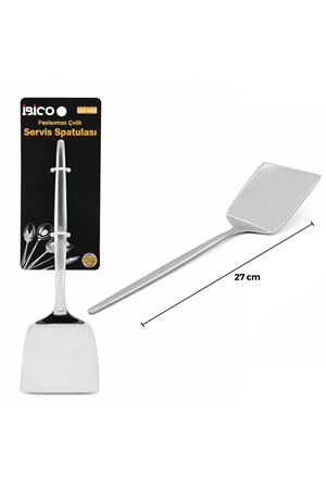 Metal Servis Spatulası - Krom Renk - 27 cm - Paslanmaz Çelik
