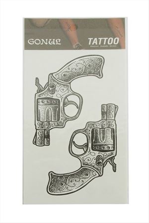 Silah Tattoo Dövme Sticker - Beyaz