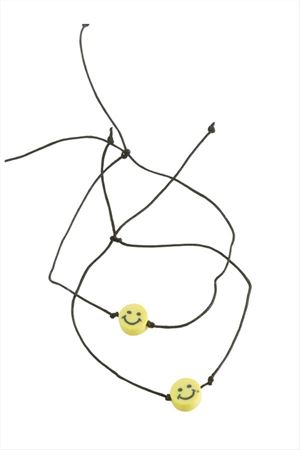 Emoji İp Bileklik 2 Adet - Sarı