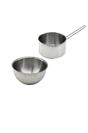 2 Parça Sütlük ve Sosluk Seti - 14 cm ve 17 cm - Paslanmaz Çelik